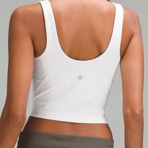 Lululemon Align White Cropped Workout Tank Size 6
